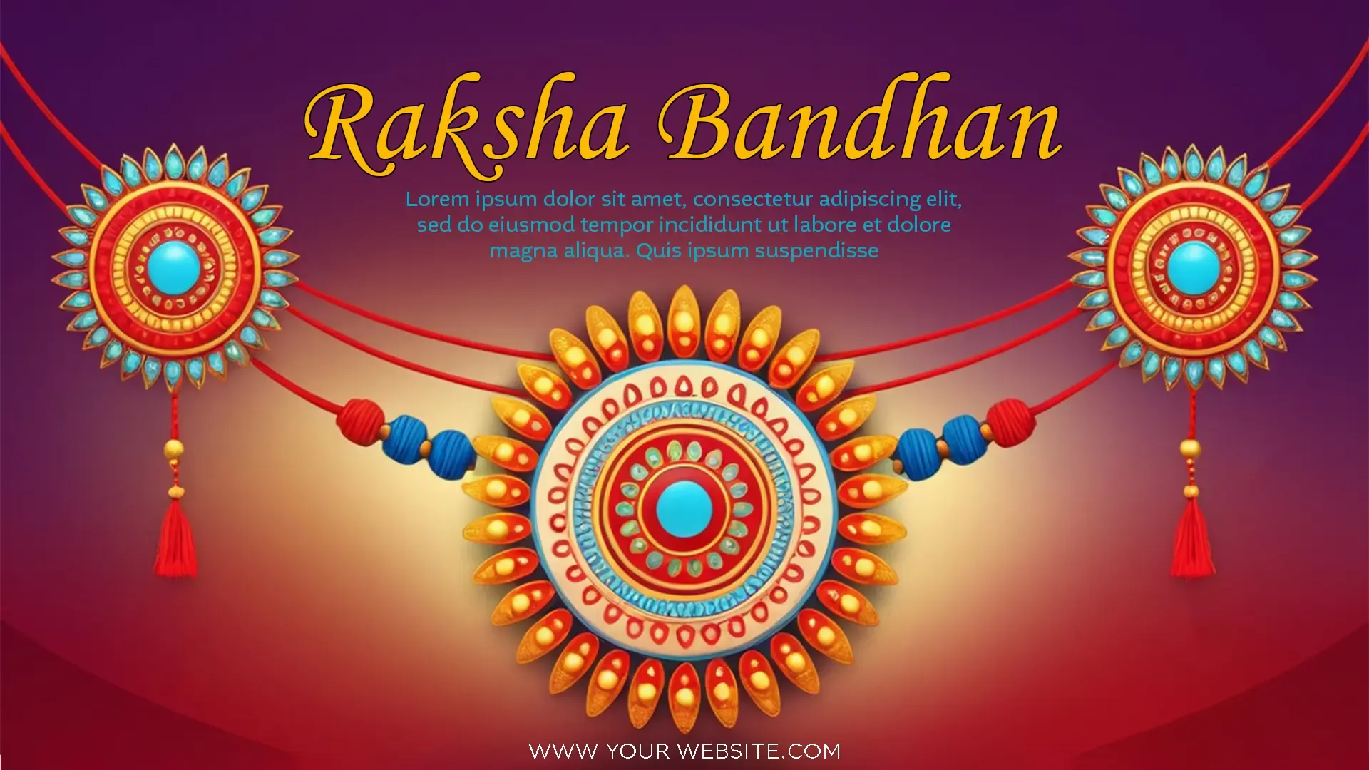 Modern Raksha Bandhan Banner PSD image